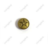 8mm Brass Rivet With Star Pattern